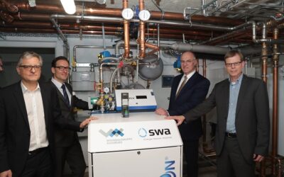 Erste Power-to-Gas-Anlage in einer Wohnanlage in Augsburg in Betrieb genommen