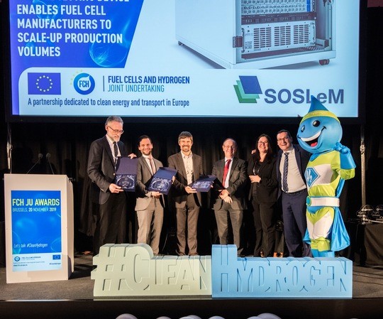 FCH JU Awards 2019 – Europäischer Innovationspreis für Projektarbeit „SOSLeM“ auf Basis der Brennstoffzellentechnologie von SOLIDpower